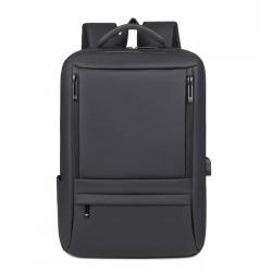 Custom Logo Women's Men's Large Capacity Travel Backpack Waterproof Oxford Laptop Bag with USB and Zipper and Polyester Lining