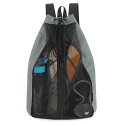 Gelory Lightweight Oxford Mesh Beach Swim Bag Custom Densign Sports Drawstring Backpack