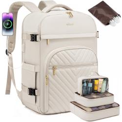 LOVEVOOK TSA-friendly Backpack Carry on 40L Travel Bag 17" Laptop with USB Port Waterproof with 4 Packing Cubes Travel Backpack