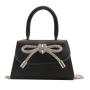 Candy colored bow handbags woman bags Pu leather glossy chain fashionable crossbody shoulder bag for women ladies