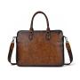 Custom 2024 Vegetable Tanned Genuine Leather Mens Bag Low MOQ Retro Briefcases Bags For Men