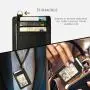 RFID custom genuine Saffiano leather Front Pocket Slim Minimalist Wallets ID cardholder credit card holder lanyard wallet