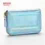 ZHF008 RFID Wallet Colorful Litchi Pattern Women's Organ Handbag Zipper Zero Wallet Bank Card Multi-card Card Cover