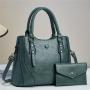 New wholesale luxury leather fashion quilted leather tote bags set women's large capacity women's shoulder bags 2024