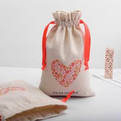 Reusable Eco Cotton Linen Drawstring Pouch Portable Cosmetic Caps Gift Dust Bags Valentine's Jewelry Packaging Bag