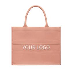 OEM ODM Custom Logo Pu Leather Ladies Hand Bags Fashion Debossed Handbags Wholesale High Quality Trendy Luxury Womens Tote Bags