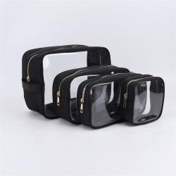 Keymay Custom Personalized Makeup Pouch Transparent Waterproof Travel Toiletry Bags Pvc Clear Cosmetic Bag