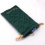Custom Logo Printing Quilting Thick Satin Sunglasses Jewelry Packaging Bag Drawstring Satin Lipstick Storage Pouch