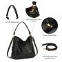 REALER 3pcs Custom Casual Retro PU Leather Crossbody Ladies Hands Bags Hobo Shoulder Bags Women Handbags and Purses
