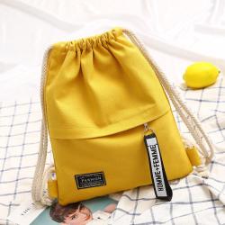 Gelory Promotional Eco Friendly Custom Logo Printed Drawstring Bag Canvas Drawstring Backpack