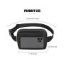 Custom Logo Travel Sport  Walking Mobile Phone Multi-function Fitness Fanny Packs Black Nylon Belt Bag Men Waist Bag