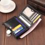 OEM005 Short Men Wallets Fashion New Card Purse Multifunction Organ Leather Wallet For Male Zipper Wallet With Coin Pocket