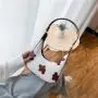 Korean Ins Mini Printing Lady's Bag Niche Style Summer New Style Fashion Single Shoulder Underarm Bag Contrast Color Bucket Bag