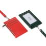 KBW227 Custom soft plastic id working name badge pvc card holder with neck strap polyester lanyard