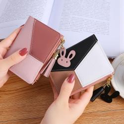 Cheap Women's Short Wallet Female Purses Card Holder Wallets With Tassels PU Leather Clutch Money Bag Pu Leather Wallet carteras para mujer