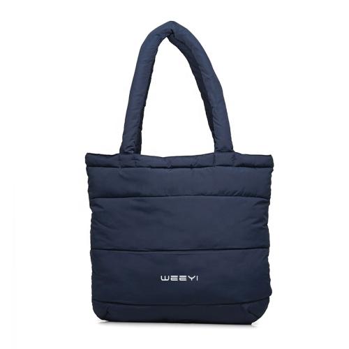 CHANGRONG Custom large Cotton Padded Quilted puffer tote bag for women