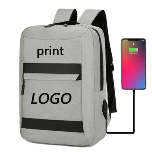 ZR876 New Laptop Bag Unisex USB Computer Backpack Oxford Fabric Waterproof Zipper Print Logo Gift Backpack Business Schoolbag