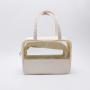 Keymey New Design Large Capacity Bright Color Girls PVC Clear Travel Bag Waterproof Toiletry Makeup Bag Handle Cosmetic Bag