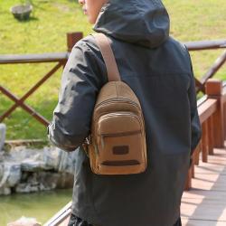 ZR451 Hot Selling New Canvas Casual Single Shoulder Crossbody Bag Cell Phone Outdoor Sport Travel Bag Camouflage Men Chest Bag