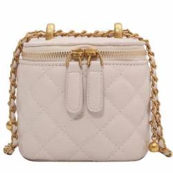 2024 new brand mini diamond bag trendy chain one shoulder portable messenger embroidery small square bag