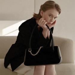 Fashion Ladies Brand Bags Real Leather Black Color Ladies France Style Crossbody Bags Women Mini Messenger Bags