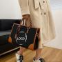 Customized Fashion Women Large Sacs A Main Pour Femme Canvas Handbags Oversize Shoulder Tote Bags