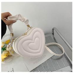 NHC0015 Fashion Women's Bag New Trendy Korean Version Of The Love-Shaped Handbag Lady Shoulder Messenger Small Round Bag