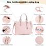 LOVEVOOK 2 PCS Waterproof Laptop Handbag Bag for Women Quilted Leather Computer Shoulder Briefcase 15.6 inch Laptop Tote Purses