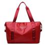 Custom large capacity women gym waterproof travel organizer sports duffel tote bags with shoe compartment