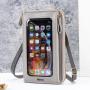 2024 touch screen mobile phone bag anti-theft shoulder crossbody bags transparent mini small wallets cell phone bag