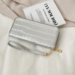 Stone Pattern Women's Purse Long Zipper Clutch Bag Fashion Pu Multi-card Coin Purse Mobile Phone Bag