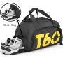 Personal Packing Customized Gym Duffle Bag T60 Compression Luggage Organizers Black Backpack Waterproof Sports Travel Bag
