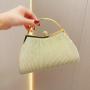 ZWY330 Ladies Fashion Luxury Evening Bag Polyester Rhinestone Party Clutch Bag Wholesale Shell Pleated Shoulder Crossbody Bag