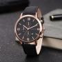 2022 Fashion Leather Man Wrist Watch Band Quartz Wristwatch Reloj Luxury Gold Watch Creative Men Quartz Wrist watches For Men