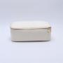Keymay Custom Personalized Large Cosmetic Bag Portable Travel Zipper Pouch Make Up Storage Box Corduroy Makeup Bag With Mirror