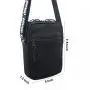 Gelory Wholesale Black Crossbody Messenger Bag Organizer Fanny Pack Small Shoulder Bag For Men Women