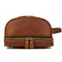 2024 Custom Luxury Genuine Leather Storage Makeup Bag For Men Cosmetic Bags