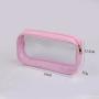 Women Pink Makeup Bag Custom Transparent Cosmetic Brush Bag With Zipper Closed Best Bride maid Gifts PVC Clear Cosmetic Bag