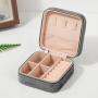 Square Shape Portable Watch Earrings Rings Necklaces Travel Jewellery Case Zipper Organizer Luxury Velvet Jewelry Box Storage