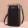 Factory Direct Fashion Ladies Mobile Phone Bag Litchi Solid Color Diagonal Shoulder Wallet Single Strap phone bag for women