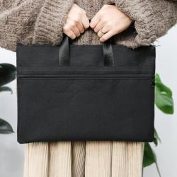 HR288 A4 Document Carrying Bag Female Oxford Fabric Zipper Business Handheld Bag Student Carrying Book Document File Storage Bag