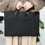 HR288 A4 Document Carrying Bag Female Oxford Fabric Zipper Business Handheld Bag Student Carrying Book Document File Storage Bag