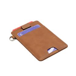 Minimalist front pocket wallet rfid blocking nice synthetic leather thin id credit card holder