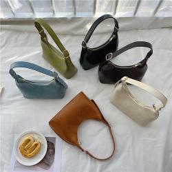 High Quality Designer Solid Color Female Shoulder Bag Ladies Pu Leather Handbag Simple Stereotyped Luxury Women Hand Bag