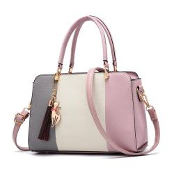 2024 Contrast Colors PU Leather Purse Handbags For Women Designer Charm Famous Brands