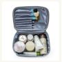 Vintage Waterproof Large Capacity Travel Portable Makeup Bag Custom Zipper Soft Velvet Cosmetic Bag