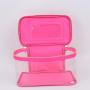 Keymay Stock No MOQ 8 Candy Colors Zipper Toiletry Pouch Organizer Transparent Custom Handle Clear Waterproof PVC Cosmetic Bag