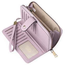 New Women's Long Wallet RFID Multifunctional Women's Wallet Card Holder PU Leather Clutch