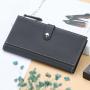 ZR200 New Women's Long Wallet Korean Version Three-fold Buckle Wallet Large-capacity Multi-position Zipper Handbag Purse