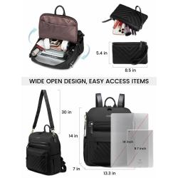 LOVEVOOK Stylish Backpack Purse for Women fashion shoulder bag handbags 2pc large daypack casual travel school business backpack